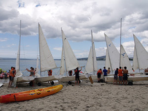 Una de las actividades de mar en la Residencia juvenil de Gandarío (Bergondo-A Coruña). Una de las actividades de mar en la Residencia juvenil de Gandarío (Bergondo-A Coruña).
