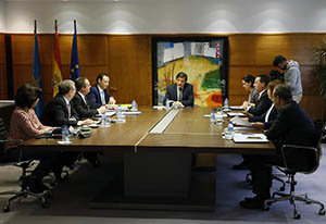 Un momento de la reunión del Consejo de Gobierno.