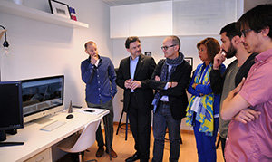 Un momento de la visita al estudio de diseño gráfico y arquitectura 988. Un momento de la visita al estudio de diseño gráfico y arquitectura 988.