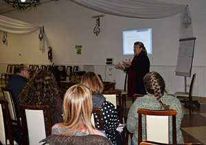Un momento de la charla de Azcoitia sobre prevención del suicidio. Un momento de la charla de Azcoitia sobre prevención del suicidio.