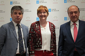 Víctor Cortizo, Isabel Noriega y Julio Lage