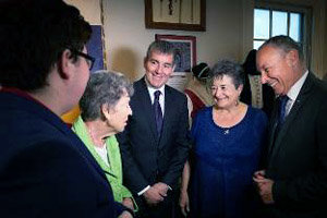 Fernando Clavijo, durante su visita a San Bernardo. Fernando Clavijo, durante su visita a San Bernardo.
