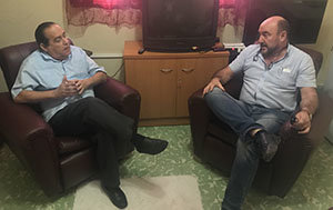 El coordinador de la Unión Gallega de Villa Clara, con Luis Vaamonde.
