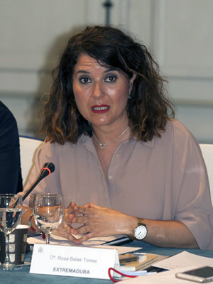 Rosa Balas, durante su intervención en el Pleno del CGCEE. Rosa Balas, durante su intervención en el Pleno del CGCEE.