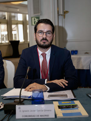 Ignacio Javier García, durante el Pleno del CGCEE. Ignacio Javier García, durante el Pleno del CGCEE.