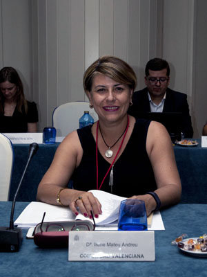 Irene Mateu Andreu, durante el Pleno del CGCEE. Irene Mateu Andreu, durante el Pleno del CGCEE.