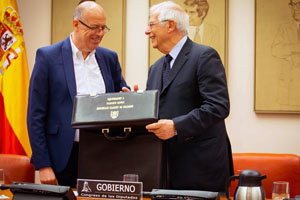 Josep Borrell, durante su comparecencia en el Congreso. Josep Borrell, durante su comparecencia en el Congreso.