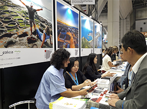 Vista del estand de Galicia en la feria JATA de Japón.