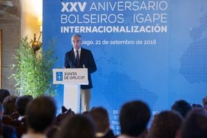 El conselleiro de Economía, durante su intervención en el acto. El conselleiro de Economía, durante su intervención en el acto.