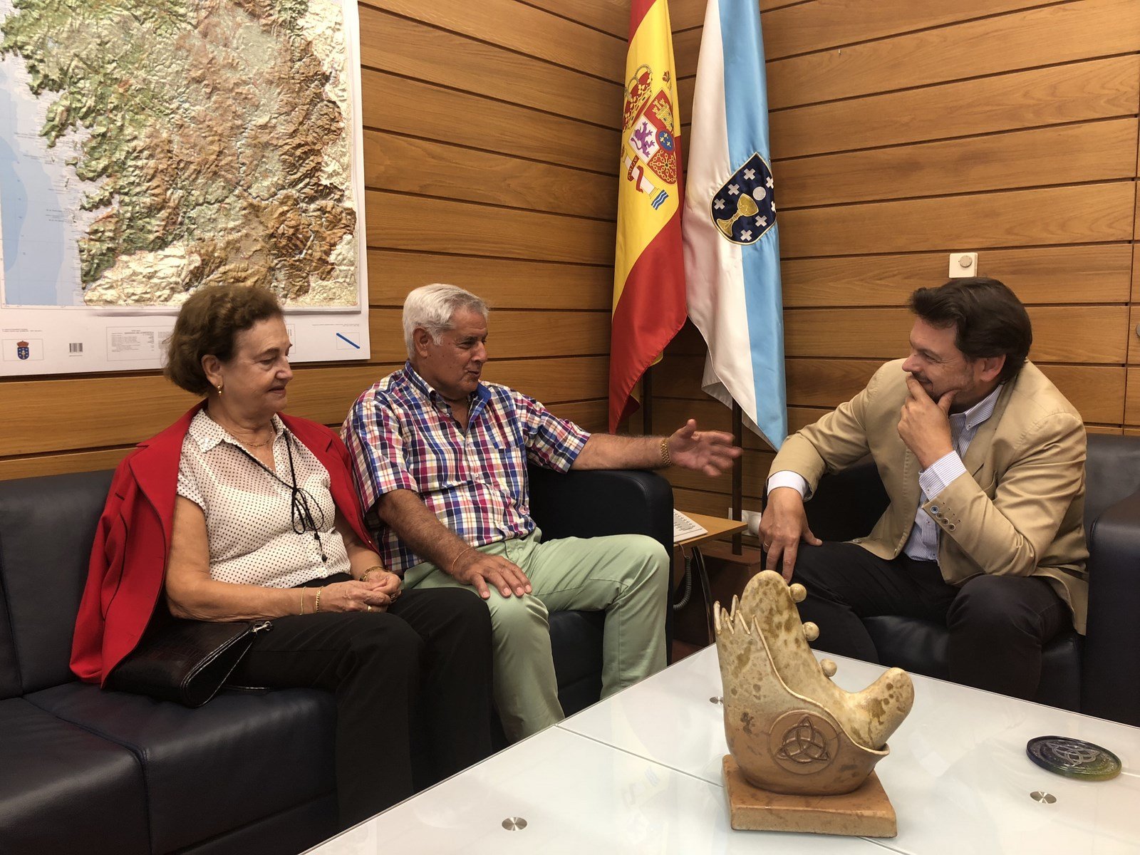 Manuel Enríquez y Rodríguez Miranda, durante la reunión en Santiago. Manuel Enríquez y Rodríguez Miranda, durante la reunión en Santiago.
