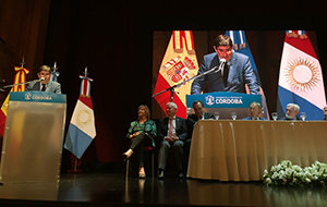 Luis García Moreno, durante su intervención en la presentación del VIII Congreso de Lengua Española en Córdoba. Luis García Moreno, durante su intervención en la presentación del VIII Congreso de Lengua Española en Córdoba.