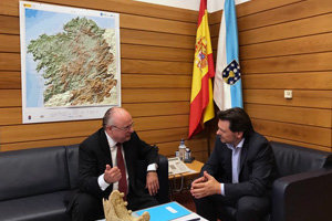 Antonio Rodríguez Miranda y Alberto Iglesias, durante su encuentro. Antonio Rodríguez Miranda y Alberto Iglesias, durante su encuentro.