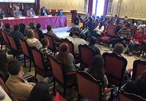 Miranda presidió el acto de bienvenida a los cien beneficiarios de la segunda convocatoria de las BEME.