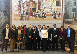 Un momento de una de las visitas a una universidad de Texas. Un momento de una de las visitas a una universidad de Texas.