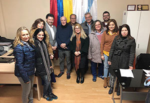Rodríguez Miranda, durante su visita a la oficina de Fevega en Ourense. Rodríguez Miranda, durante su visita a la oficina de Fevega en Ourense.