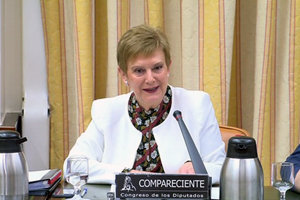 Consuelo Rumí, durante su comparecencia en el Congreso. Consuelo Rumí, durante su comparecencia en el Congreso.