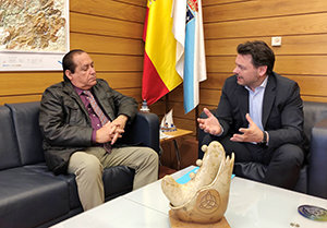 Augusto Blanco y Rodríguez Miranda, durante la reunión en Santiago. Augusto Blanco y Rodríguez Miranda, durante la reunión en Santiago.