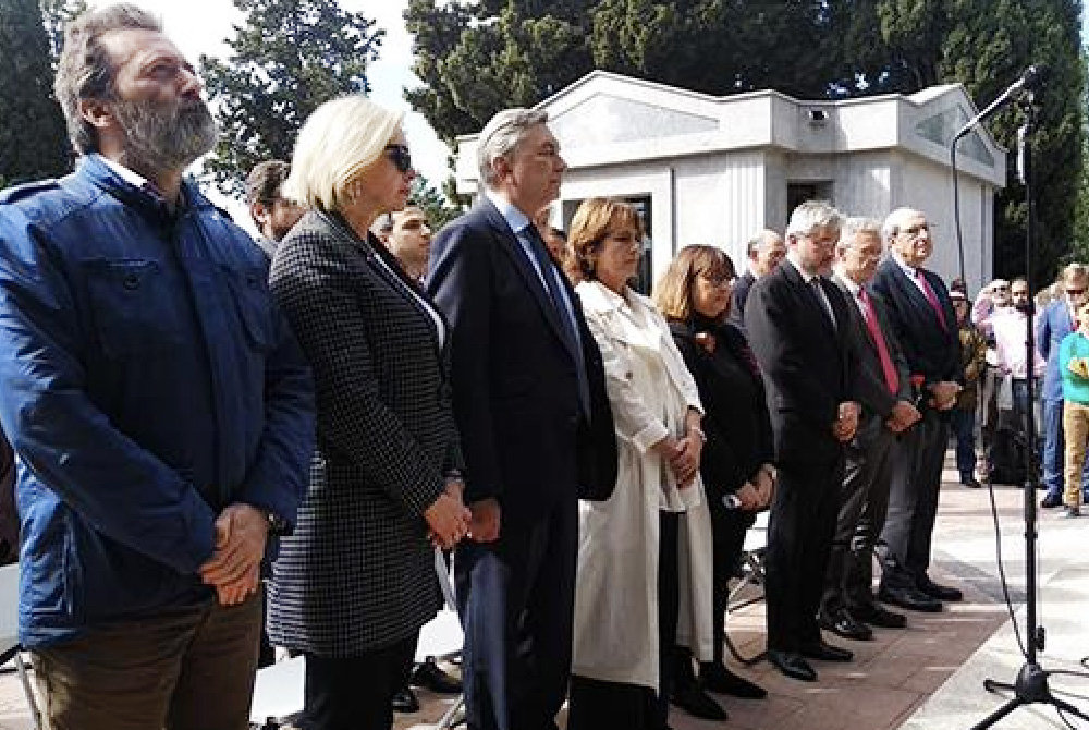 Un momento del homenaje a los miles de exiliados que lucharon contra el fascismo y el nazismo.