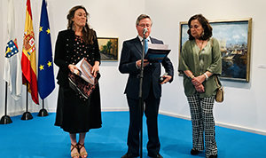 Blanca Muñoz de Baena, Ramón Jiménez y Victoria Ramirez, durante la inauguración de la exposición. Blanca Muñoz de Baena, Ramón Jiménez y Victoria Ramirez, durante la inauguración de la exposición.