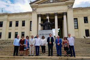 Pedro Duque, durante su visita a la Universidad de La Habana. Pedro Duque, durante su visita a la Universidad de La Habana.