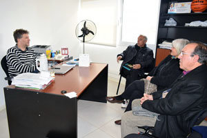 Mariano Porras recibió a los directivos de la Federación en la sede administrativa de la UPSO. Mariano Porras recibió a los directivos de la Federación en la sede administrativa de la UPSO.