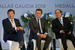 O titular do Goberno galego, Alberto Núñez Feijóo, acompañado dos membros do Executivo autonómico, preside o acto de imposición das Medallas de Galicia 2019. Museo Centro Gaiás (Monte Gaiás, s/n), Santiago de Compostela, 24/07/19.
