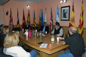 Los dirigentes de ambas entidades, durante la reunión que mantuvieron. Los dirigentes de ambas entidades, durante la reunión que mantuvieron.