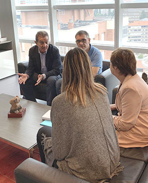 Manuel de Barros y Emilio Álvarez, en la reunión con Camblor y Serrano. Manuel de Barros y Emilio Álvarez, en la reunión con Camblor y Serrano.