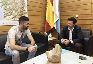 Francisco Álvarez y Rodríguez Miranda, durante el encuentro en Santiago. Francisco Álvarez y Rodríguez Miranda, durante el encuentro en Santiago.