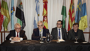 De izda. a dcha.: José Castro Nava, consejero; Javier Sandomingo, emabajador; Juan Hernández, secretario general, y Marcelo Garabedían, investigador principal. De izda. a dcha.: José Castro Nava, consejero; Javier Sandomingo, emabajador; Juan Hernández, secretario general, y Marcelo Garabedían, investigador principal.