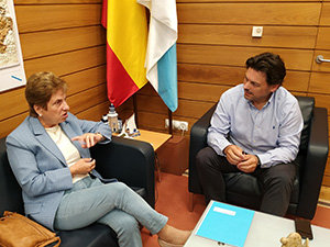 Rodríguez Miranda y Regina Jallas, durante la reunión.
