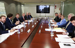 Alfonso Rueda, durante la primera reunión del Grupo de Trabajo Interdepartamental.