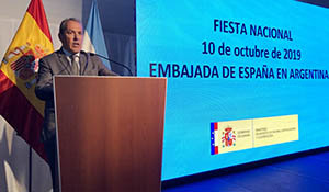 Agustín Torres, en su intervención en la celebración de la Embajada de España con motivo del Día de la Hispanidad. Agustín Torres, en su intervención en la celebración de la Embajada de España con motivo del Día de la Hispanidad.