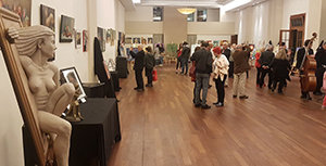 Un momento de la inauguración de la muestra.