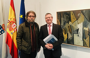 2. Lagares y Jiménez instantes antes de la inauguración de la muestra