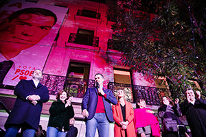 Celebración Pedro Sánchez 10N
