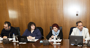 Susana Carbia -2ª por la izda.-, durante la celebración de la Comisión Permanente. Susana Carbia -2ª por la izda.-, durante la celebración de la Comisión Permanente.