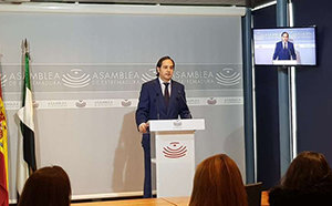 Fernando Blanco Fernández, durante la comparecencia para explicar los Presupuestos de 2020. Fernando Blanco Fernández, durante la comparecencia para explicar los Presupuestos de 2020.