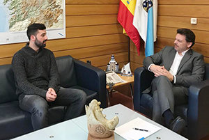 Francisco Álvarez y Rodríguez Miranda, durante el encuentro.