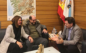 Ana María Torres, Ricardo Álvarez y Rodríguez Miranda, durante la reunión. Ana María Torres, Ricardo Álvarez y Rodríguez Miranda, durante la reunión.