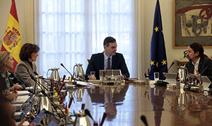 Pedro Sánchez presidió el primer Consejo de Ministros de esta Legislatura Pedro Sánchez presidió el primer Consejo de Ministros de esta Legislatura