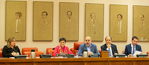 Arancha González Laya, durante su comparecencia en la Comisión de Exteriores del Congreso. Arancha González Laya, durante su comparecencia en la Comisión de Exteriores del Congreso.