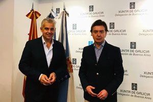 Jesús Gamallo –a la dcha.– y el delegado de la Xunta en Argentina, Alejandro López Dobarro. Jesús Gamallo –a la dcha.– y el delegado de la Xunta en Argentina, Alejandro López Dobarro.