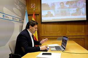 videoconferencia que o secretario xeral da Emigración, na SXE coa colectividade galega da Arxentina por mor do coronavirus
foto xoán crespo
22/04/2020