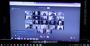Un momento de la reunión virtual.