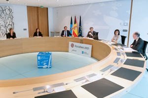 Alberto Núñez Feijóo preside la reunión del Consello de la Xunta de este viernes.