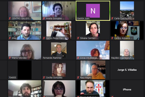 Participantes en el encuentro virtual por el Día das Letras Galegas.