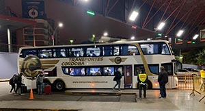 El autobús con españoles que salió desde Córdoba hacia Buenos Aires.