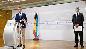 12,10 h.- O vicepresidente da Xunta, Alfonso Rueda, e o conselleiro de Sanidade, Jesús Vázquez Almuíña, informarán en rolda de prensa sobre o protocolo de medidas de prevención sanitarias fronte o coronavirus de cara ás eleccións autonómicas do 12 de xullo. No salón Grande de Presidencia.
foto xoán crespo
27/05/2020