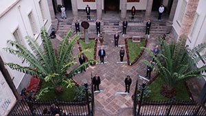 Un momento de la celebración del Día de Canarias en el Parlamento.